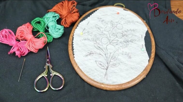 BORDADO A MANO PUNTADAS PARA FLORES EN PLAYERAS DE ALGODÓN | HAND EMBROIDERY EASY STITCH