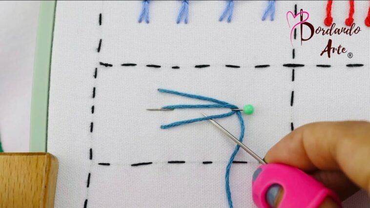 BORDADO DE MUESTRARIO 100 PUNTADAS DIFERENTES DE LA 51 a la 55 | HAND EMBROIDERY EASY SAMPLER