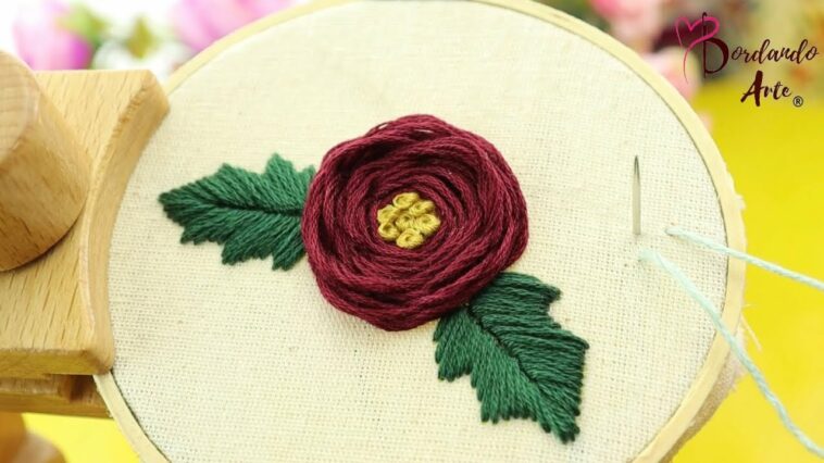 BORDADO FÁCIL Y RÁPIDO PARA FLORES CON RELIEVE | HAND EMBROIDERY EASY STITCH