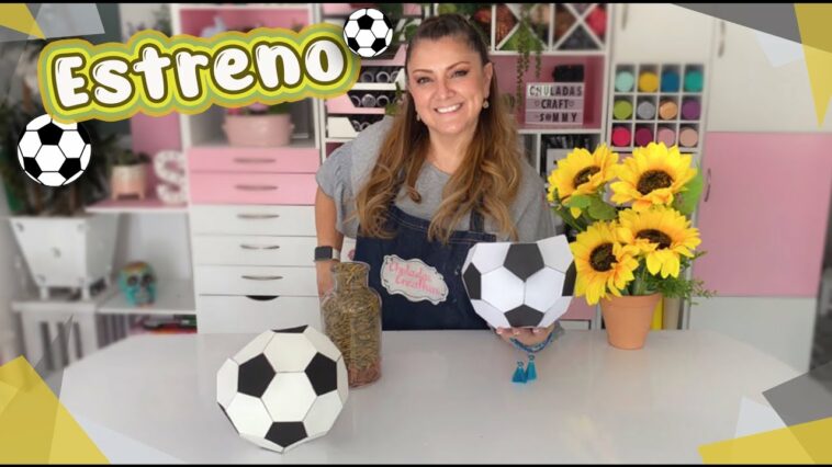 Bowl de Balón de Futbol :: Balón de Papel #Futbol #Girasol