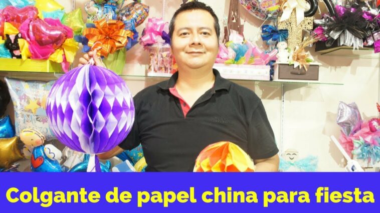 Colgante de papel china/ colmena de papel/ Fácil y rápido /Fiesta infantil