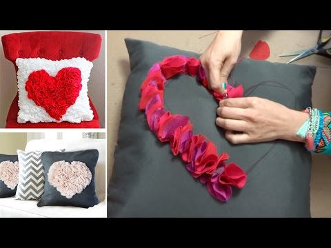 Como hacer Cojines con Corazon :: Decora Pillow diy: Pillow heart