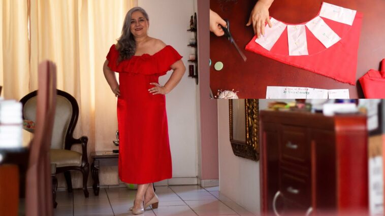 Como hacer un VESTIDO ROJO  CON HOMBROS DESCUBIERTOS/Tan fácil que vas a querer hacerlo