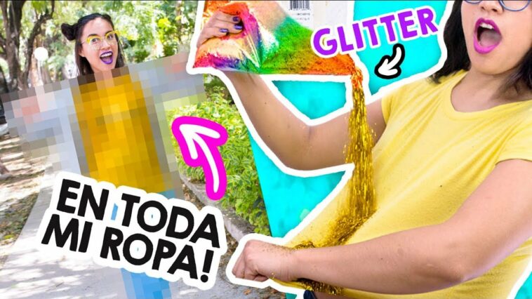 LLENÉ TODA MI ROPA con GLITTER!!  y SALÍ a la CALLE ?✨ Craftingeek