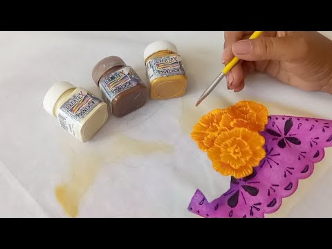 Manualidades / Diy /Como Pintar Un Mantel Para Día De Muertos