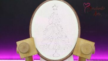 BORDADO A MANO DE ÁRBOL NAVIDEÑO CON PUNTADA TENANGO FÁCIL, RÁPIDO Y BONITA | HAND EMBROIDERY EASY