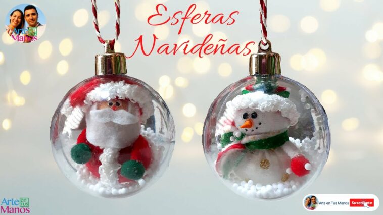 ?Cómo Hacer MUÑECOS NAVIDEÑOS Para las ESFERAS ACRÍLICAS, Tutorial con Arte en Tus Manos