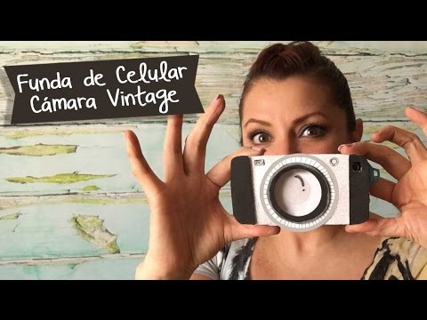 Funda o Carcaza para Celular  estilo Cámara Vintage de Foami (Goma Eva) :: Chulads Creativas