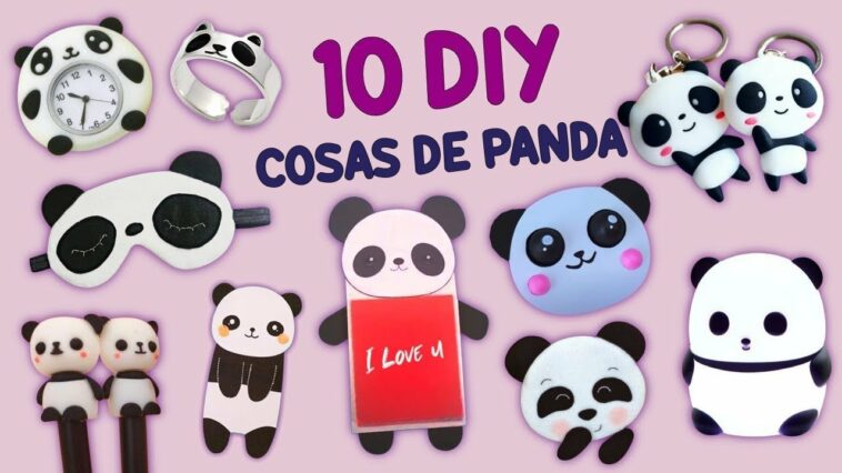 10 COSITAS LINDAS CON PANDA - ÚTILES ESCOLARES, JUGUETES ANTIESTRÉS, ESTUCHE PARA CELULAR Y MÁS..