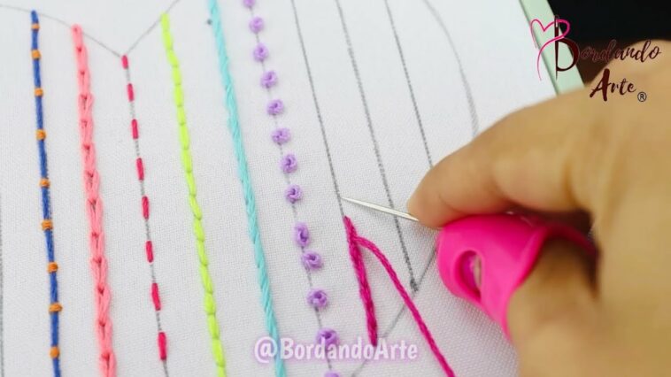 BORDADO A MANO PUNTADAS BÁSICAS NIVEL PRINCIPIANTE | HAND EMBROIDERY EASY STITCH