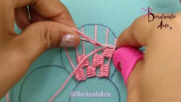 BORDADO A MANO PUNTADAS EN RELIEVE FÁCILES PARA PÉTALOS DE FLORES | HAND EMBROIDERY EASY STITCH