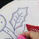 BORDADO DE HOJAS PARA FLORES NAVIDEÑAS | HAND EMBROIDERY LEAVES EASY STITCH