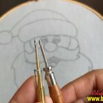 BORDADO DE PAPÁ NOEL CON AGUJA MARAVILLOSA | HAND EMBROIDERY EASY PUNCH NEEDLE