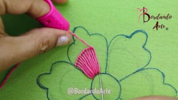 BORDADO FÁCIL Y RÁPIDO PUNTADA BONITA PARA FLORES | HAND EMBROIDERY ESSY STITCH