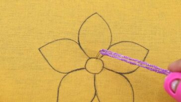 BORDADO FANTASÍA PARA FLORES CON PÉTALOS BICOLORES | HAND EMBROIDERY EASY STITCH FOR FLOWERS