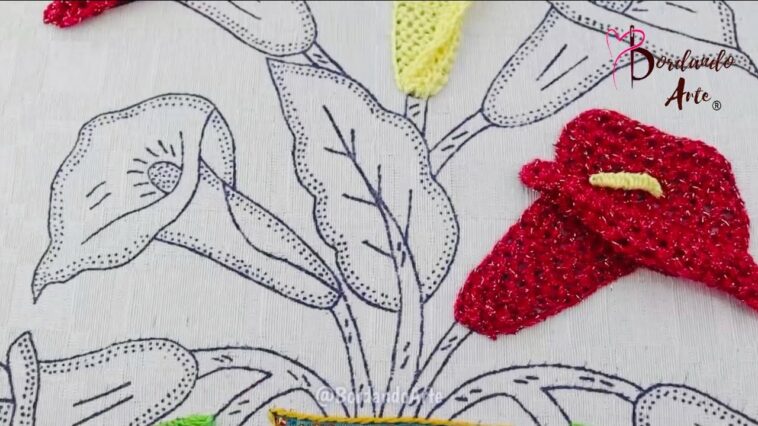 BORDADO FANTASÍA PUNTADA FÁCIL, RÁPIDA Y BONITA PARA HOJAS | HAND EMBROIDERY EASY STITCH LEAVES