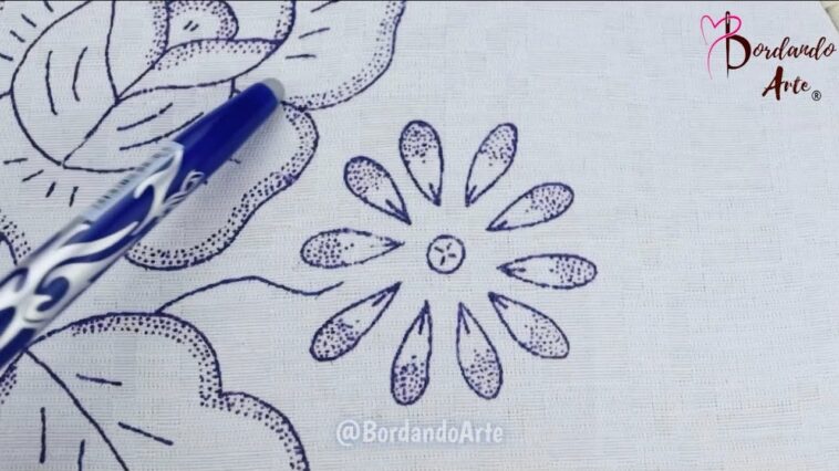 BORDADO FANTASÍA PUNTADA FÁCIL Y RÁPIDA PARA FLORES | HAND EMBROIDERY EASY STITCH UNIQUE DESIGN