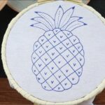 BORDADO FANTASÍA PUNTADA FÁCIL Y RÁPIDA PARA FRUTA PIÑA | HAND EMBROIDERY EASY STITCH UNIQUE DESIGN