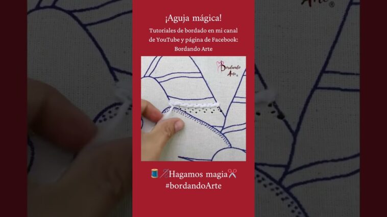 Bordado con aguja mágica.??? #bordandoarte #bordar #embroidery #bordadoamano #puntadas