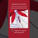 Bordado de flor de nochebuena @BordandoArte