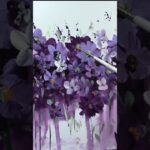 Pintando flores con acrílico sobre papel de acuarela