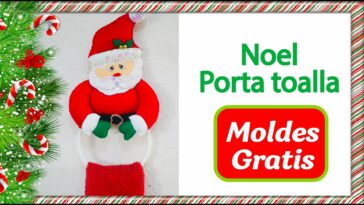 #Tutorial Fácil y práctico Noel Porta Toallas (TODO A MANO) Moldes gratis