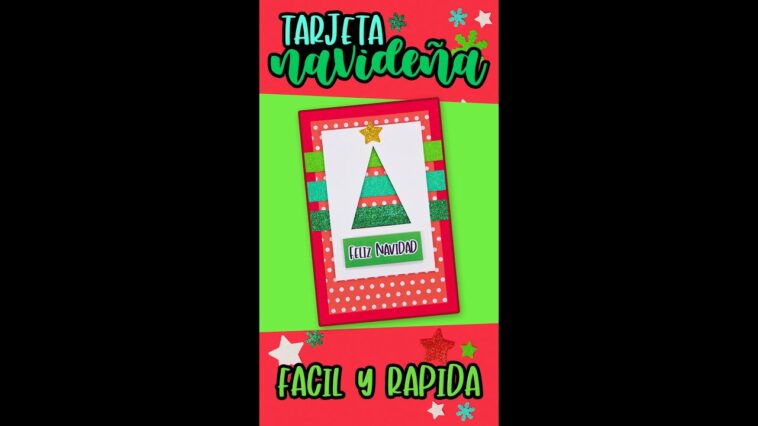 #shorts Tarjeta Navideña FACIL y BONITA - #navidad #diy