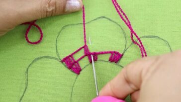 BORDADO A MANO PUNTADAS FÁCILES PARA FLORES CON PÉTALOS GRANDES | HAND EMBROIDERY EASY STITCH