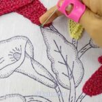 BORDADO DE HOJAS GRANDES CON PUNTADAS FÁCILES | HAND EMBROIDERY EASY STITCH