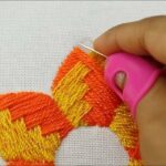 BORDADO FANTASÍA PUNTADA BICOLOR PARA PÉTALOS DE FLORES | HAND EMBROIDERY EASY FANTASY STITCH