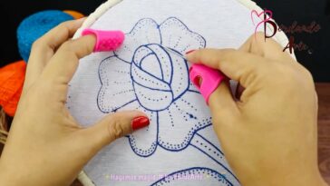 BORDADO FANTASÍA PUNTADA FÁCIL Y BONITA PARA ROSAS GRANDES | HAND EMBROIDERY EASY STITCH