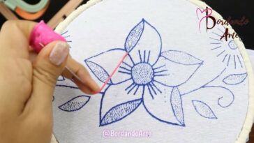 BORDADO FANTASÍA PUNTADA PARA FLORES CON PÉTALOS RELLENOS | HAND EMBROIDERY EASY FANTASY STITCH