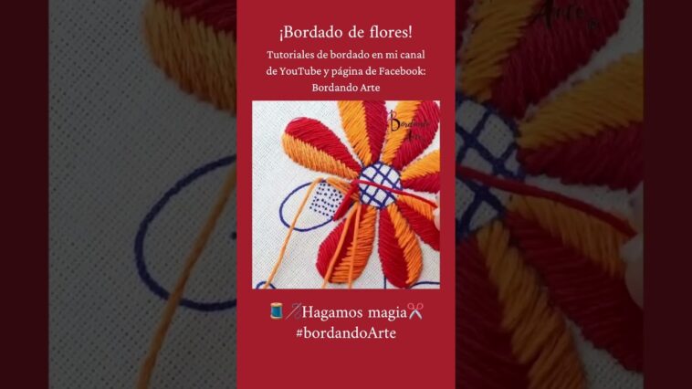 Bordado de flores. ?? #bordandoarte #bordar #embroidery #bordadofantasia #bordadoamano #puntadas