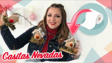 ❄️ Casitas Nevadas Navideñas con Rollos de cartón  ❄️ Chuladas Creativas