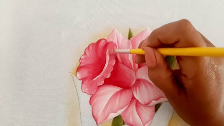 Clase Gratis de Pintura / Cómo Pintar Flores Narcisos Rosa