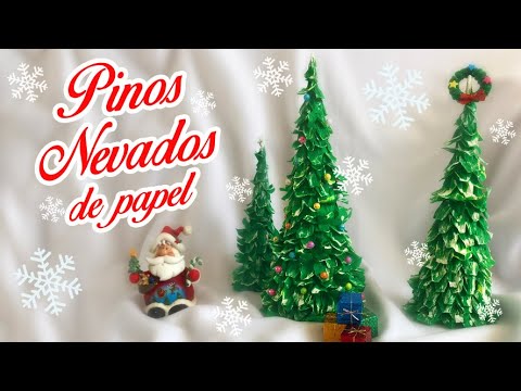 ⛄️ Pinos Nevados de Papel ?  Pinos Navideños  ChristmasTree DIY