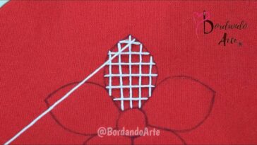 BORDADO A MANO FLORES CON PUNTADAS ENREJADO | LATTICE WORK STITCH UNIQUE DESIGN