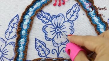 BORDADO FANTASÍA PUNTADA PARA FLORES CON PÉTALOS CORAZÓN | HAND EMBROIDERY FANTASY STITCH