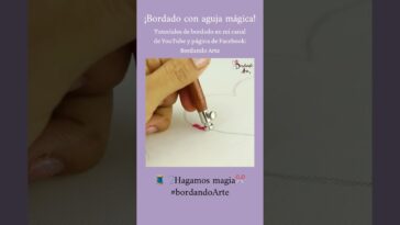 Bordado con aguja mágica.  ¿Lista? ✨Hagamos magia #bordandoarte ✨?✂️?#embroidery #bordar #stitch