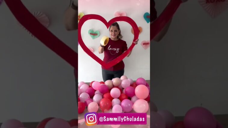 Marco de globos ?❤️ #chuladascreativas #manualidades #balloon #globosparafiestas  #sanvalentin