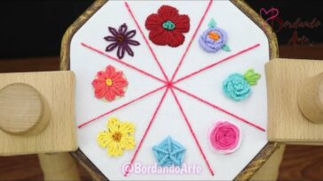 8 PUNTADAS DIFERENTES DE BORDADO A MANO PARA PRINCIPIANTES | HAND EMBROIDERY FOR BEGINNERS