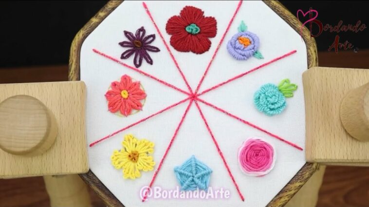 8 PUNTADAS DIFERENTES DE BORDADO A MANO PARA PRINCIPIANTES | HAND EMBROIDERY FOR BEGINNERS