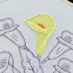 BORDADO DE FLORES ALCATRAZ CON PUNTADAS 3D TRIDIMENSIONALES | HAND EMBROIDERY EASY STITCH