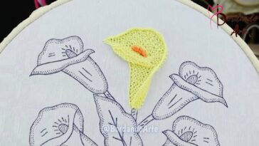 BORDADO DE FLORES ALCATRAZ CON PUNTADAS 3D TRIDIMENSIONALES | HAND EMBROIDERY EASY STITCH