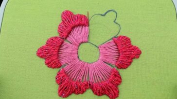 BORDADO DE FLORES CON PUNTADAS FÁCILES EN RELIEVE | HAND EMBROIDERY EASY FANTASY STITCH