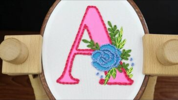 BORDADO Y PINTURA TEXTIL LETRA A NIVEL PRINCIPIANTE | EMBROIDERY AND TEXTILE PAINTING