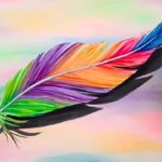 How to Paint a Feather / Easy Acrylic Painting Technique
