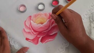 Pintura en Tela Rosa Rosa