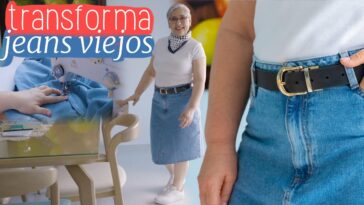 UNA FALDA LINDA , a partir de un Jean o Vaquero/Fácil de hacer paso a paso