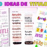 50 TÍTULOS HERMOSOS Y CREATIVOS PARA TUS NOTAS ! – TRUCOS DE REGRESO AL COLEGIO